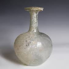 Large Ancient Roman Pale-Greek Glass Flask - Ancient Roman Antiquities | Ancient & OrientalAncient & Oriental