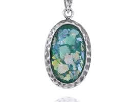 Roman Glass Pendant - Ancient Roman Glass Silver Jewelry ...