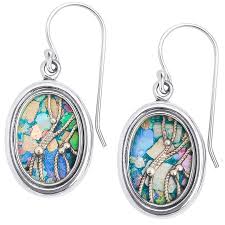 Authentic Roman Glass Earrings - Sterling Silver - Made in ...