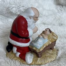 Vintage Large THE KNEELING SANTA By Roman Inc 1983 Figurine ...