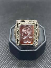Rare !!! Ancient Roman Emperor Carnelian Signet Silver Ring ...