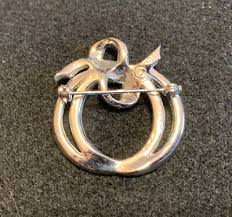 Vintage Brooch Pin Signed Pell Baguette Rhinestone Silver ...