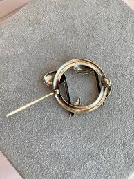 Sterling Silver Musical Note Circle Brooch - Etsy