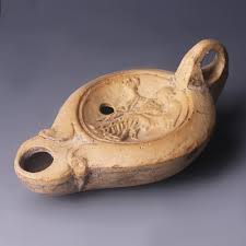 Ancient Roman Oil Lamp with Winged Victory - Ancient Roman ...