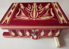 Red jewelry puzzle magic box brain teaser with hidden key ...