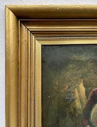 Old Masters Oil Painting Romantic Landschschaft With Young Lovers Antique 19.JH | eBay