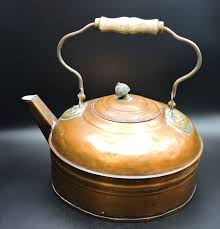 Vintage Copper and Brass Revere Tea Kettle ~ Old Copper Tea ...
