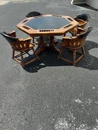 Viking Oak Poker Table at 1stDibs | viking poker set, viking ...