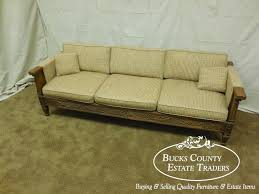 Romweber Viking Oak Vintage Carved Long Sofa | #1785111488