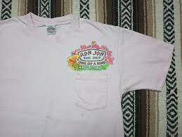 Ron Jon Surf Shop vtg T Shirt pocket tee single stitch Pink ...