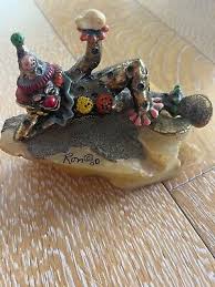 Ron Lee Brass Clown Vintage Sculpture Onyx Base Signed 80 Collectable | eBay
