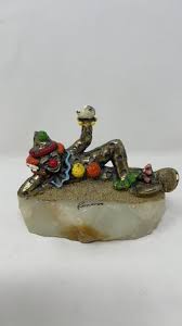 Lot - Ron Lee Clown Easter Bunny In Egg, Clown Laying