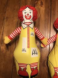 2 Vintage 1970's Ronald McDonald Blow Up Inflatable BopperBag Wobble McDonald's | eBay Australia