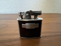 Vintage 1950s RONSON "STANDARD" POCKET LIGHTER (Silver/Brown ...