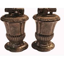 Vintage 1950s Ronson Mayfair Silver Plated Table Lighters ...