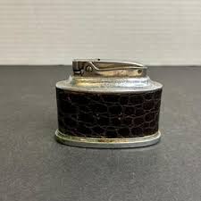 Vintage Heavy Ronson Senator Leather Reptile Wrapped Table ...