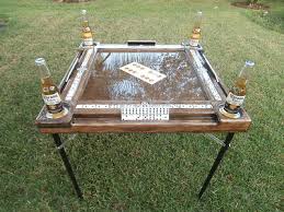 Domino Tables by Art w/ Dallas Cowboys Cubholders & Real Woodcraft Domino Inlay | eBay