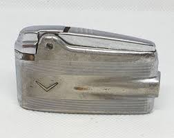Vintage Ronson Varaflame Lighter, White Metal, 1950s ...