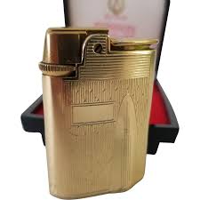 MCM Ronson Varaflame Starfire Gold Tone Lighter in Case No ...
