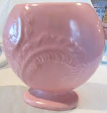 1940's Vintage Oval Rose Pink Pottery Planter With Embossed Fancy Feathers | eBay