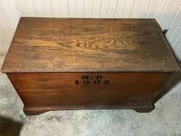 Sold at Auction: Circa 1902 Oak Blanket Chest