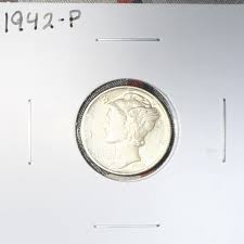 1942-P Mercury Dime Silver Coin Double Dye In COD We Trust ...
