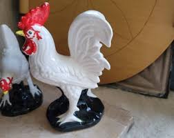 Vintage Artmart Chicken and Rooster Figurines: Farmhouse ...