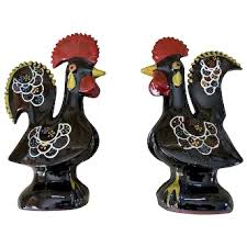 Similar Items to VAC- Vintage Japanese Redware Rooster Salt & Pepper Set