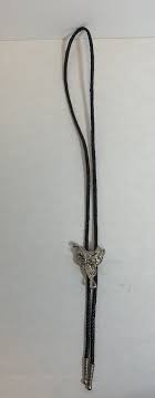 Vintage 90's Bolo Western Tie - Silver Saddle - Leather ...