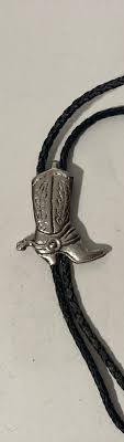 Vintage Metal Bolo Tie, Nice Silver Cowboy Boot Design, Nice ...