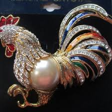 1950's RARE Vintage Austrian Crystal Rhinestone Hand Crafted 4" Rooster Finding CR41 - Etsy