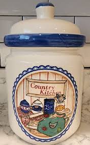 Country Kitchen Design Ceramic Cookie Jar Storage Canister 10.5" | eBay