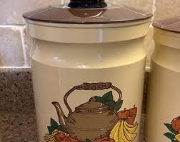 Vintage Kitchen Canister Set (4), Metal Canister Set, Kromex Canister Set of Four Lidded Metal Canisters, Lidded Fruit & Vegetable Canisters - Etsy Canada