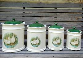 Kitchen Canister Cream and Green - Etsy Australia