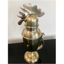 A Vintage Mid Century Silver Plate Rooster Cocktail Shaker - Artedeco - Online Antiques