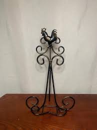 Vintage Metal Swirl Rooster Book Stand - Etsy