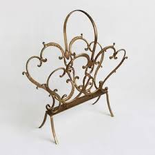 Antique Ornate Brass Magazine Rack Italian Newspaper Rack ...