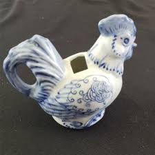 Tienshan Chinese Blue Porcelain Rooster Creamer Without Lid 3-1/2" H | eBay