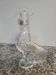 Clear Glass Rooster Decatur, Vase, Bottle With Removable ...