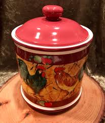 Vintage Ceramic Rooster Cookie Jar - Etsy