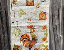 Vintage Rooster Tea Towel - Mid-century Modern Farmhouse Kitchen | Has Marks/staining - Etsy