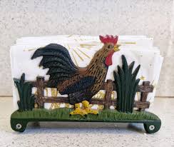 Cockerel Napkin Holder, Cast Iron, Rooster Napkin Holder ...