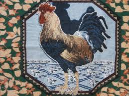 Vintage Rooster Chicken Medium Average Tapestry Wall Hanging ...
