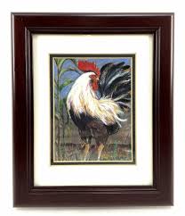 Sold at Auction: 20th C. Sheri Burns Mixed Media Rooster