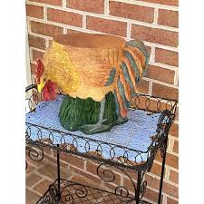 Resin Rooster Stand /Planter Chicken | eBay