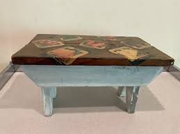 Milking Stool Step Stool Chippy PAINTED Country Farmhouse Vintage | eBay