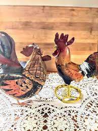 Vintage Pair of Metal Rooster Sculptures Retro Country Farmhouse Folk Art Decor Rooster Lover's Gift - Etsy