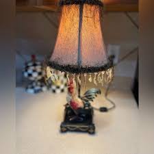 Petite Rooster 1-Light Table Multicolor Lamp with Shade • Excellent Condition | eBay