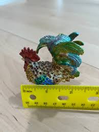 Vintage 90s Rooster Trinket Collectibles Figurines Animal ...