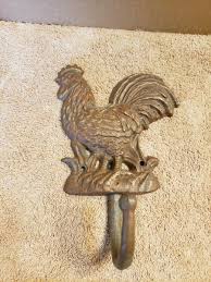 Cast Iron Rooster Wall Hook Farm Country Farmhouse FREE ...